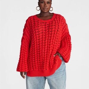 KBB by Kahlana: Chunky Knit Crew Sweater-Size XXL